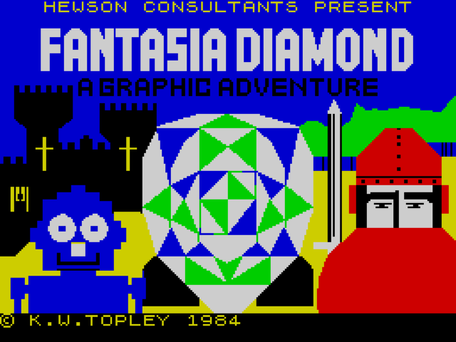 Fantasia Diamond title screen for ZX Spectrum